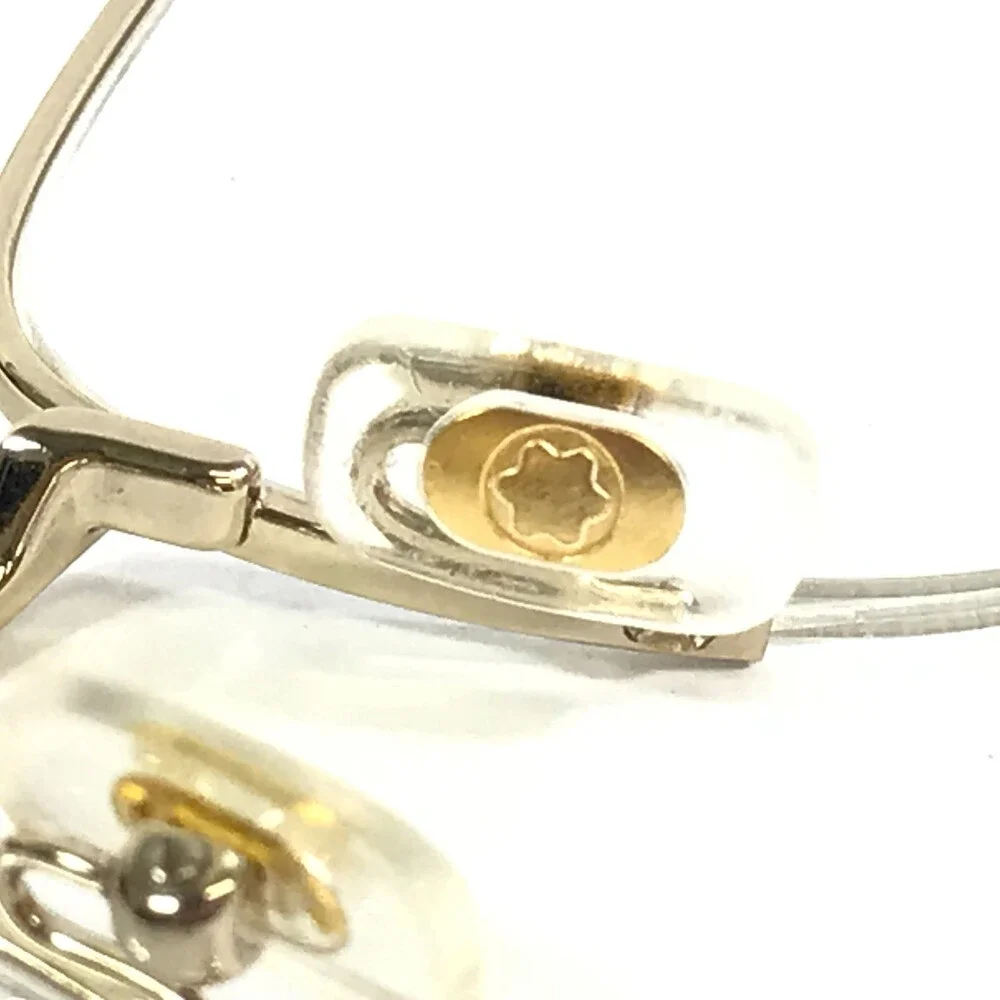 Montblanc Eyeglasses Frames MB0131O 002 Black Gold Square Half Rim 52-20-145